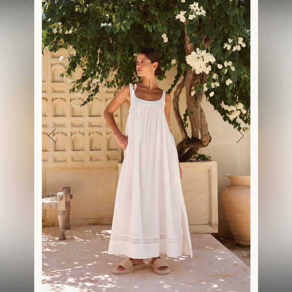 NWT - Piyama Giselle Lounge Dress Cotton Modal Off White (sold out on piyama!) - Picture 1 of 7